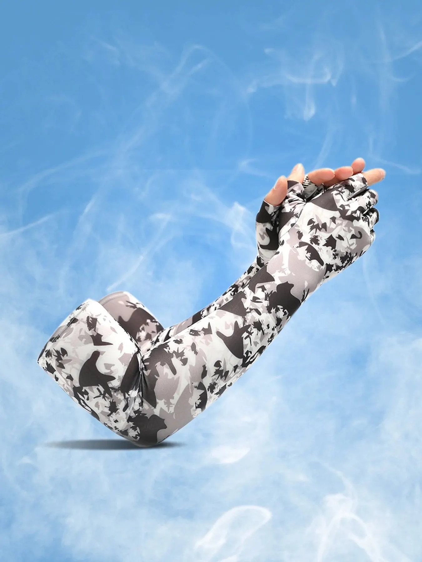 Summer Long Ice Silk Sunscreen Gloves for Women Summer UV Resistant Sleeves for Outdoor Travel Nylon Flip Cover Cool Feeling 250610