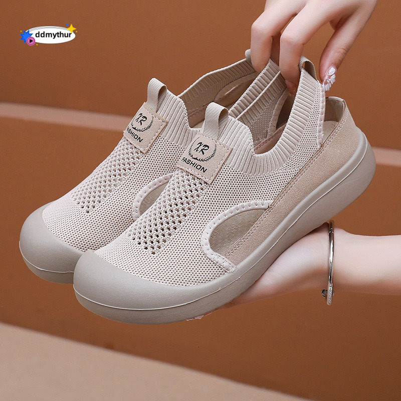 2025 Soft Comfortable Breathable Women's Spring and Autumn New Slip-On Thick Sole Ladies Lazy Shoes ddmythur