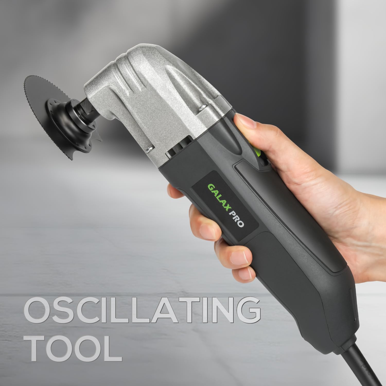 GALAX PRO 180W Oscillating Multi Tool, 22000 OPM 3 Degree Oscillating Angle with 3 Pieces Saw Blades 1pcs Semi Circle Blade Sanding Plate 6pcs Sanding
