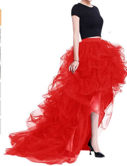 Early Spring High Waist Elastic Band Casual Mesh Puff Women's Tutu Lady Tulle Skirt 2025 New Elegant Unique Fashion