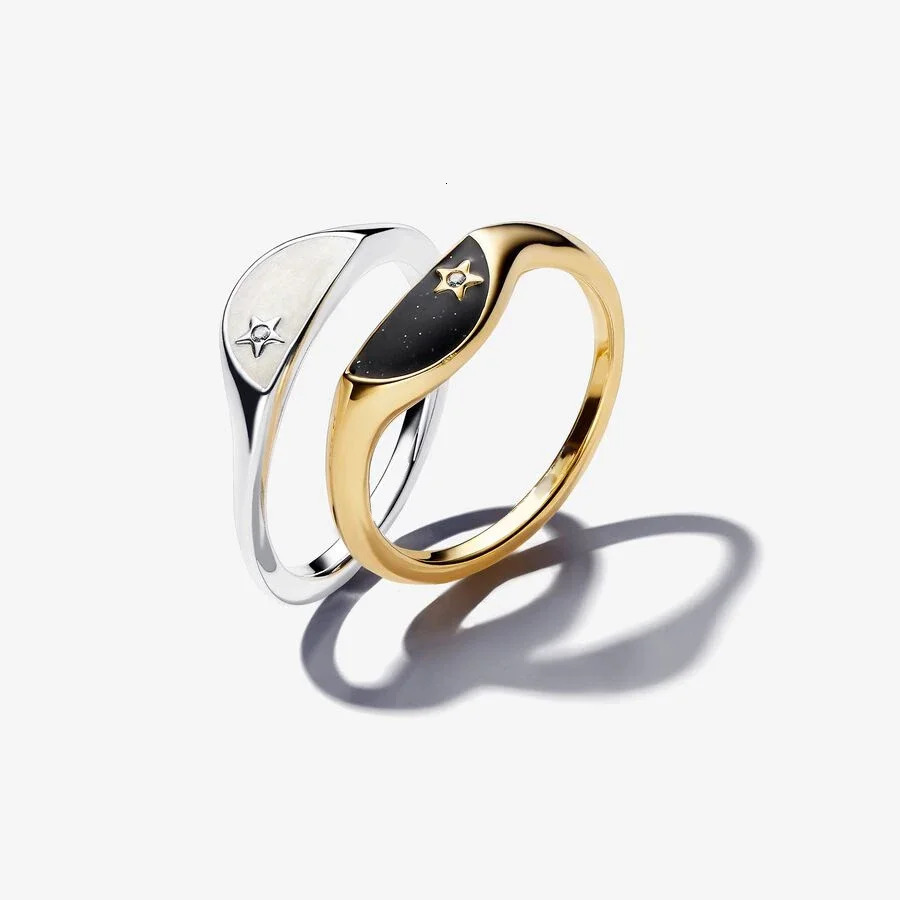 Day Night Ring Set Women Finger Ring Party Jewelry Gift for Couple Friends 250610