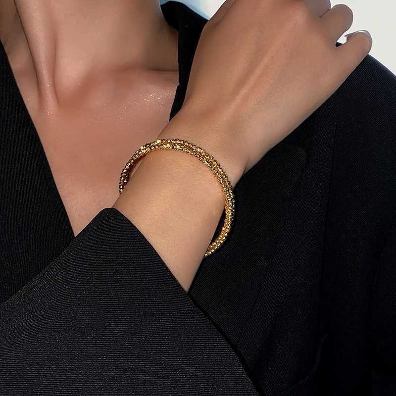 Irregular Geometry Five-Layer Bangles Womens Light Luxury Adjustable Fashion Personality High Sense Hand Jewelry Z250616