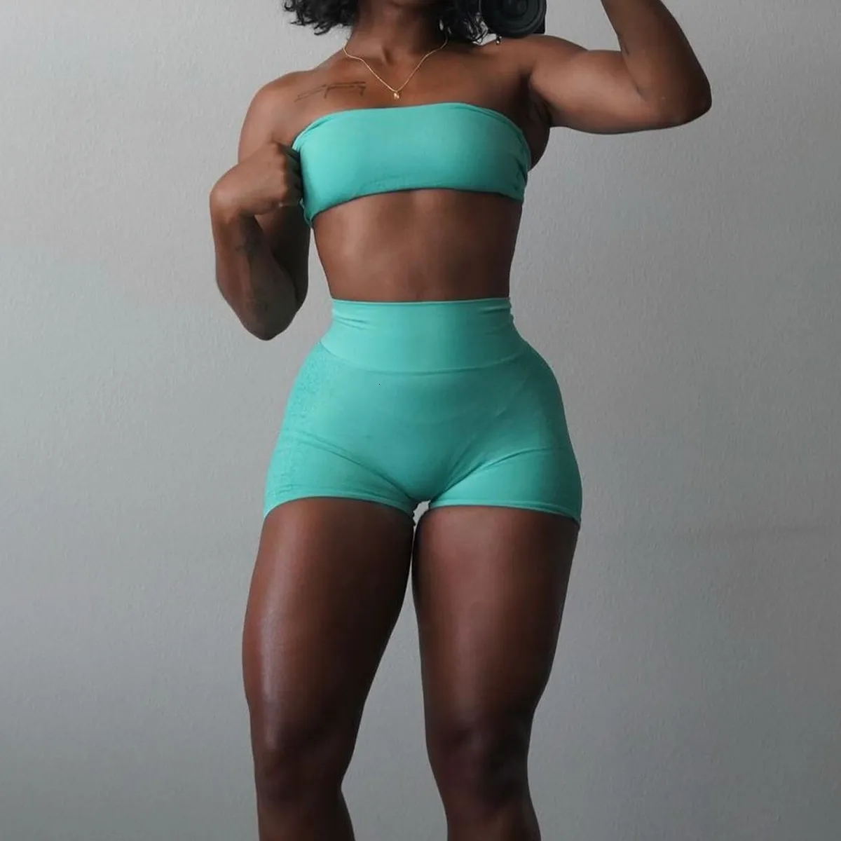 Ignite With Women Scrunch Bum Shorts Super Stretchy Seamless Yoga Workout Biker Short Fiess Gym Tights