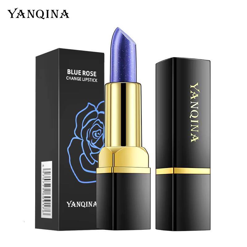 Temperature Color Change Shimmer Lipstick Blue Changed Into Pink Stain Gloss Moisturizing Lip Balm Tint Makeup happy