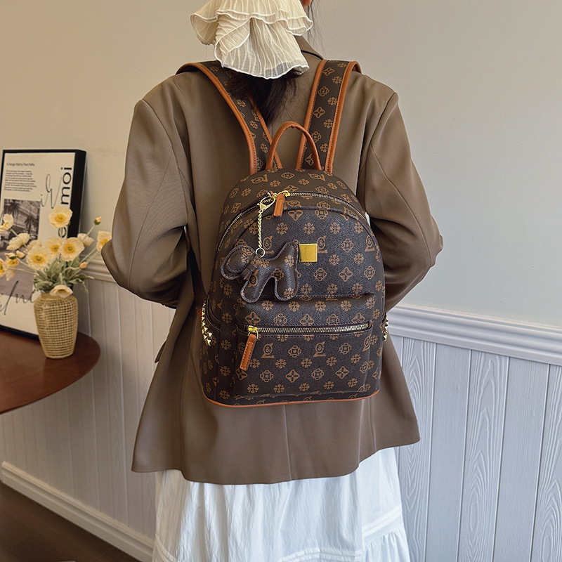 Big bag women backpack new retro high sense fashion printed backpack women students schoolbag