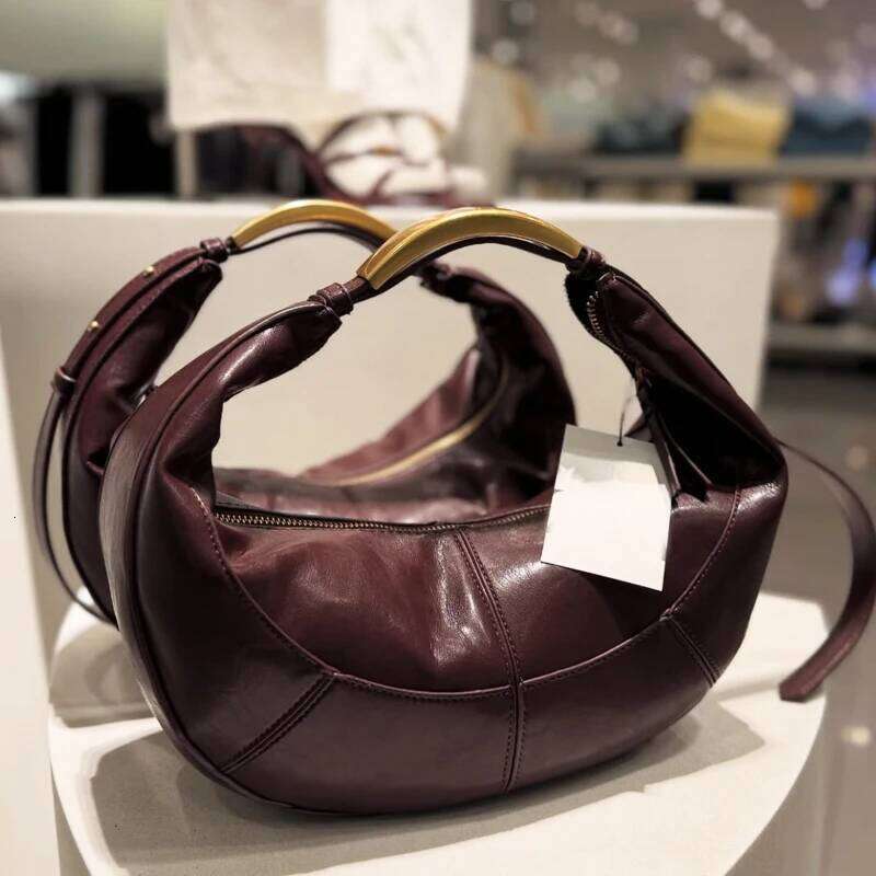 Women's Bags Designer Small Half Moon Bags For Women Designer Handbags Purses New In PU Splicing Design Vintage Sequined Underarm Shoulder