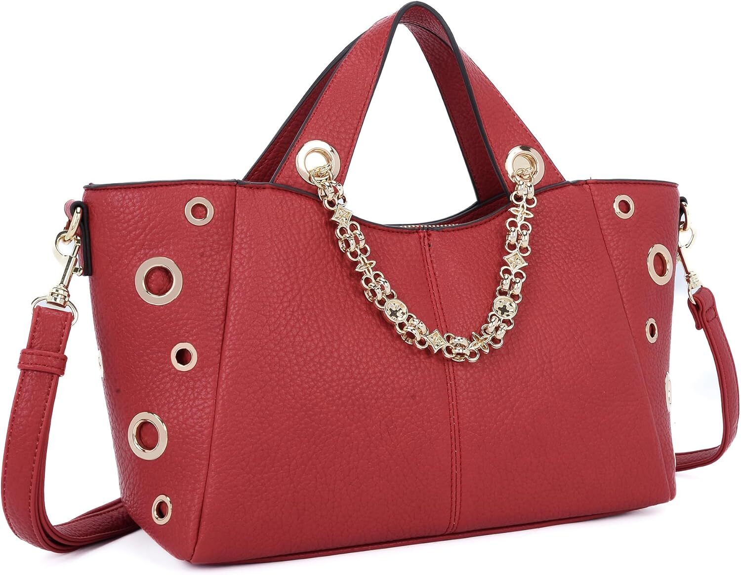 Leather Tote Bag for Women Work Travel Casual Shoulder Crossbody Bags with Strap