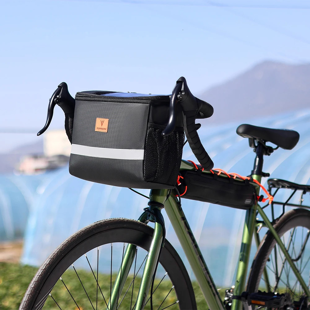 8L Phone Handlebar Bag Large Capacity Touch Screen Outdoor Cycling Pouch Waterproof with Reflective Strip Cycling Accessories 250610