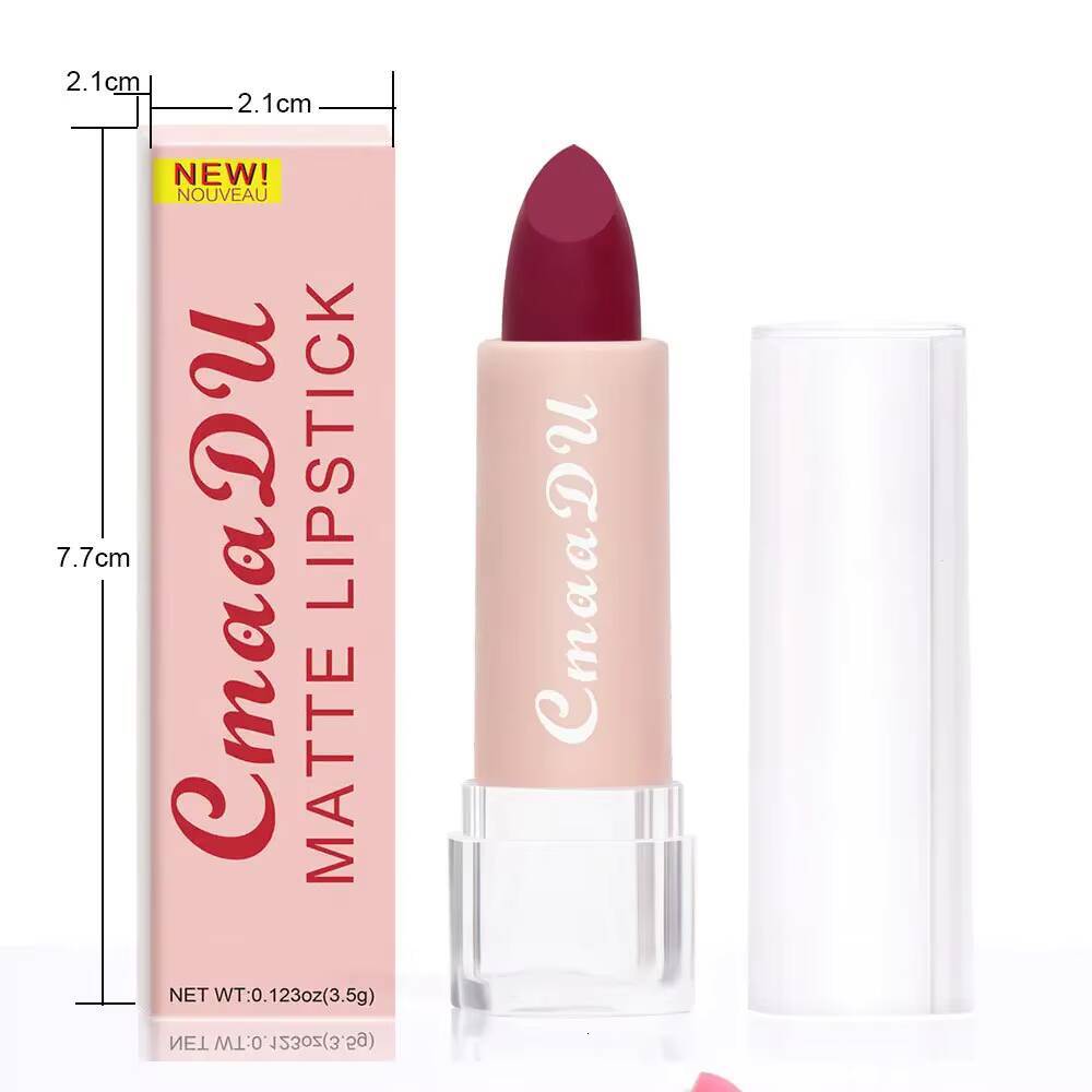 Nude Pink Velvet Milk Silky Texture Lips Stick Lasting Waterproof Matte Lipsticks Sexy Red Lipstick Korean Makeup happy