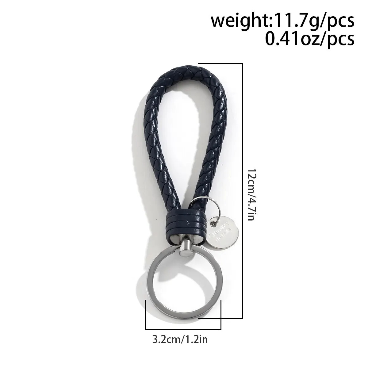 2PcsSet PU Leather Braided Woven Rope Keychain DIY Bag Pendant Key Chain Holder Car Trinket Keyring Men Women Gift Jewelry 250606