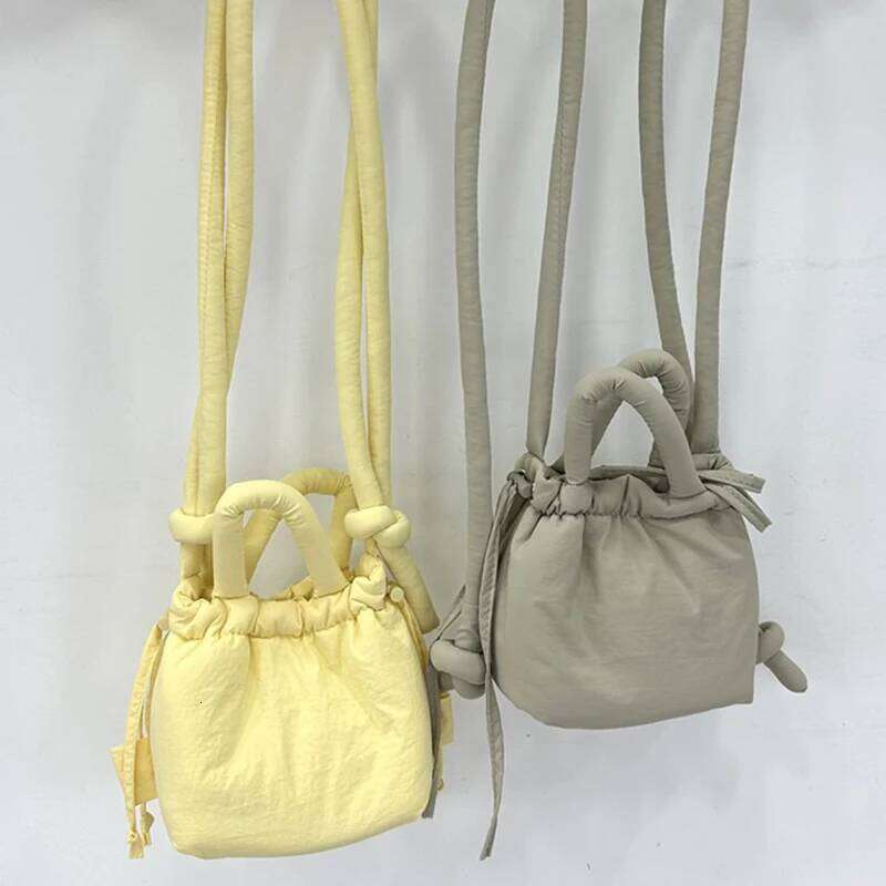 Women's Bags Designer Korean Casual Small Puffer Backpacks For Women Designer Handbag And Purse New In Polyester Top Handle Cloth Shoulder
