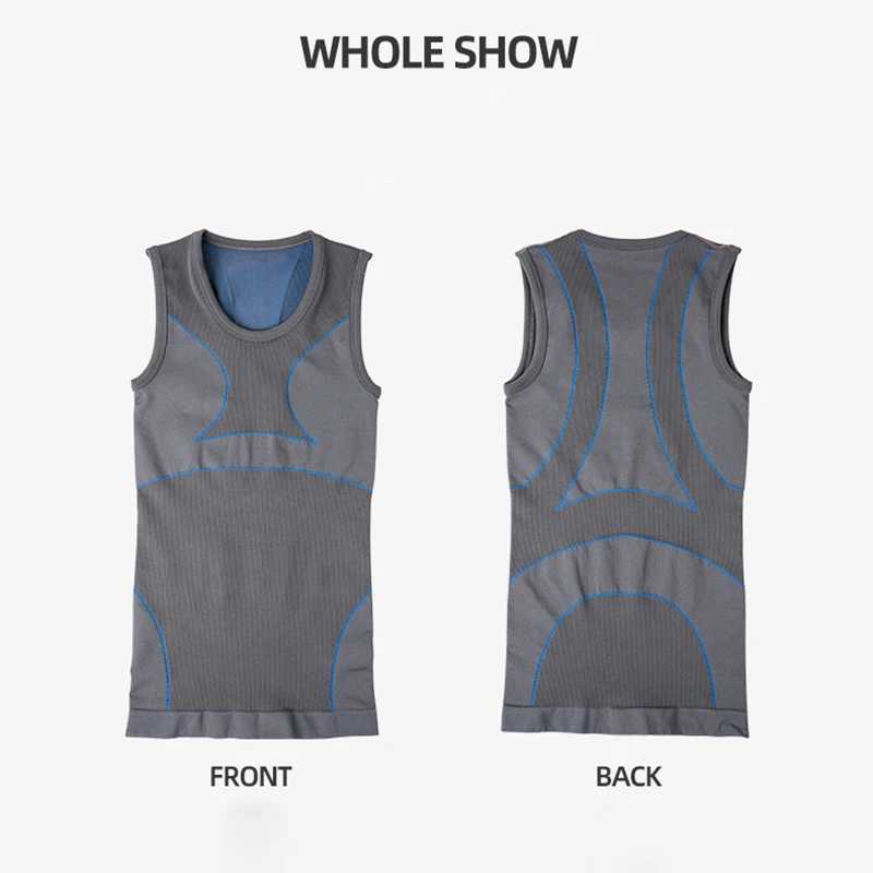 Men Bamboo Shapers Strength Belly Tops Slimming Chest Vest Compression Body Seamless W250616