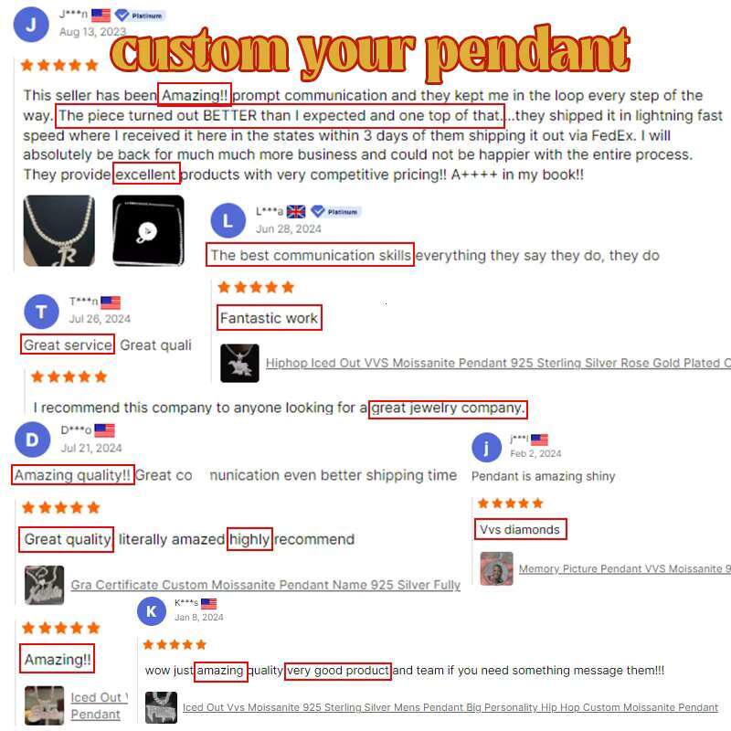 Hiphop Moissanite Diamond Number Pendant 925 Silver Custom Charm Vvs Iced Out Moissanite Pendant