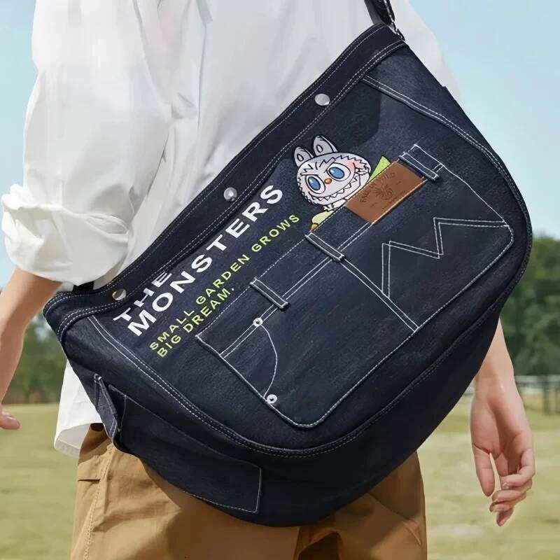 2025 New Original Labubu Spring Wilderness Home Series Crossbody Case Handheld Storage Bag Peripheral Gift Figure Trendy Toy