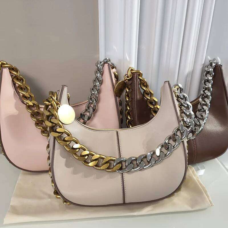 2025 New Moon Fashion Single Shoulder Handbag Personalized Women Zipper Opening Large Chain Crossbody Bag Wallet