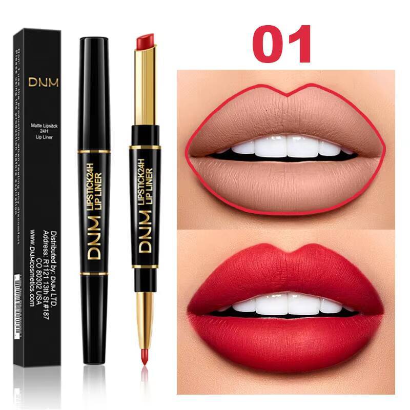 Set Sexy Beauty Long Lasting Waterproof Pigment Matte Lipstick Pencils Moisturizer Lips Makeup Kit happy