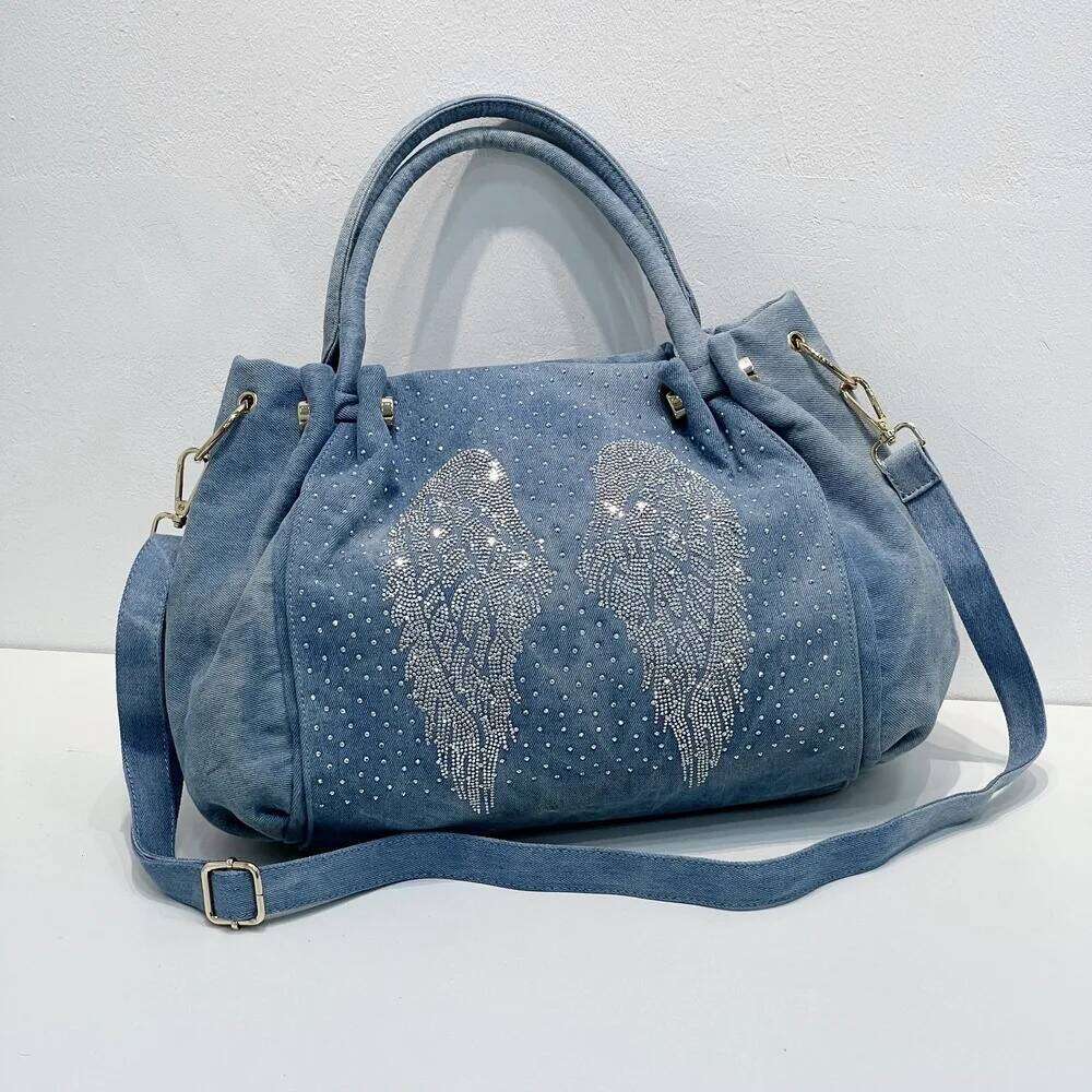 Designer Bag New Women S Casual Denim Hand Bill Shoulder Crossbody Dia Encrusted Large Capacity Holiday