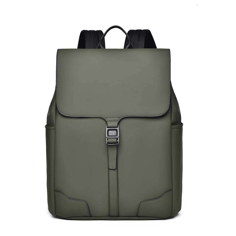 Men's Olive Green Minimalist Backpack, Suitable For Work, Travel And Daily Commute, Durable & Roomy