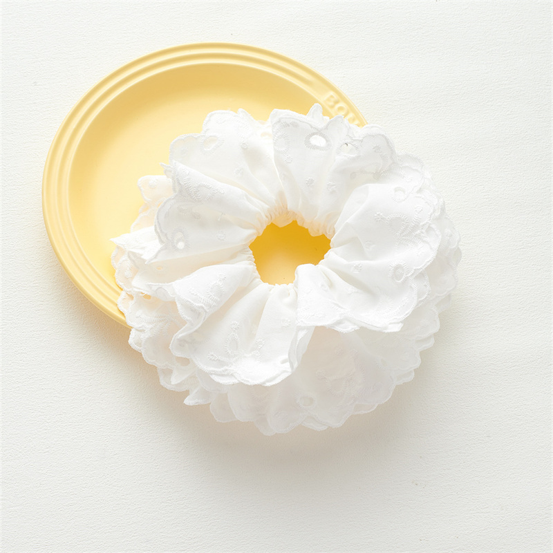 Super fairy lace lace large intestine ring 2025 new gentle tie ponytail hair accessories small fresh headband female