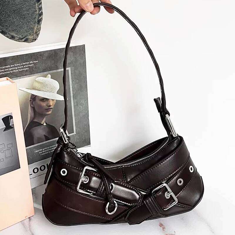 Women's Bags Designer Classic Small Bags For Women Designer Handbag And Purse New In PU Vintage Belt Buckle Cross Design Underarm Shoulder