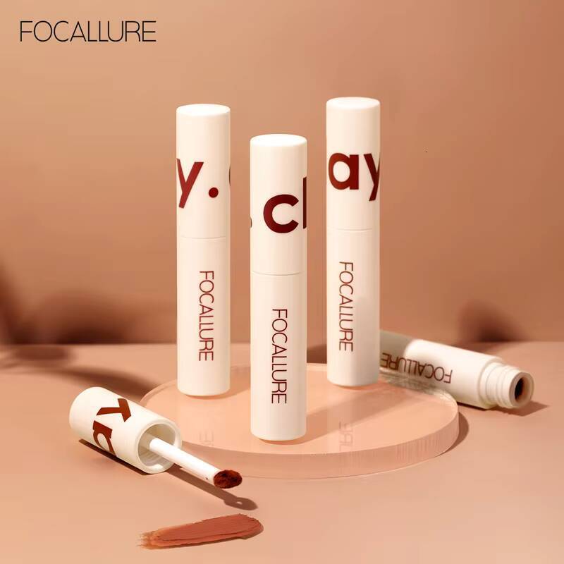 FOCALLURE Matte Lipstick Velvet Mist Clay Not Dry Cream 25 Color Nude Stick Waterpoof Lip Cosmetic Makeup Wholesale happy