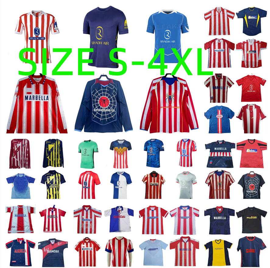 20 21 22 23 24 25 26 Atletico Madrids Soccer Jerseys 2025 2026 SUAREZ J.ALVAREZ CORREA 94 95 96 97 98 99 00 12 13 14 15 16 17 Simeone GRIEZMANN F.TORRES vintage football shirt