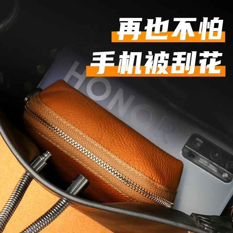 key bag small and portable change bag outdoor sports coin storage small bag genuine leather cowhide texture 250614