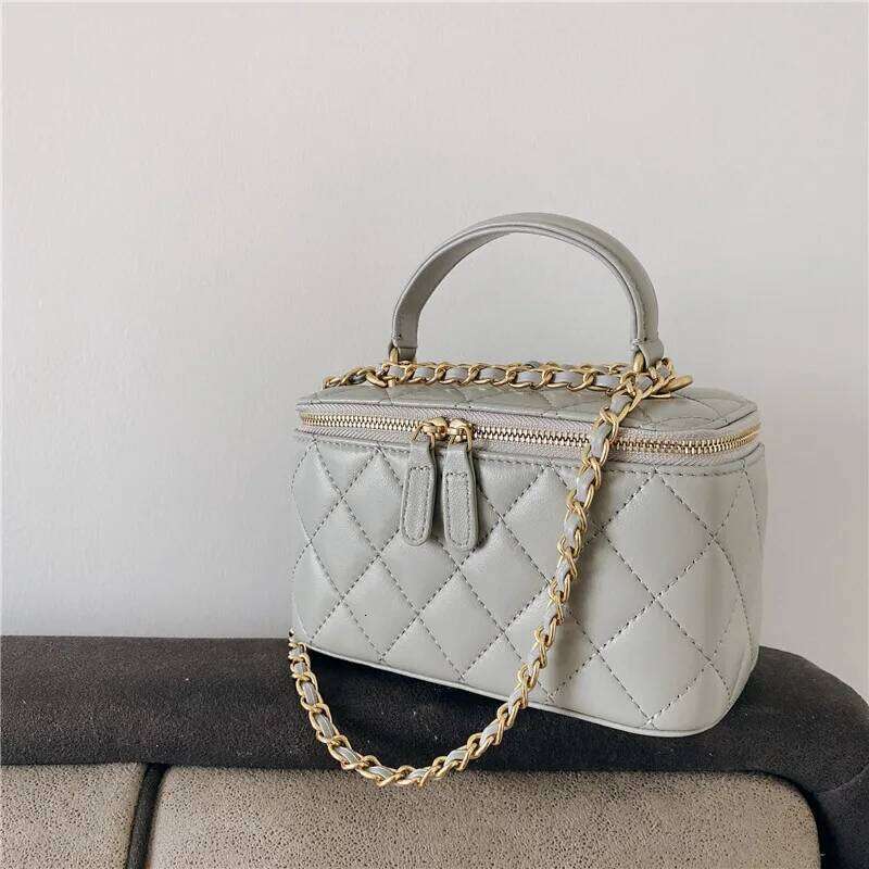 Designer bag 52 High Quality Classic Style Dia Chain Square Box 2024 New Shoulder Crossbody Sheepskin Leather Women's Bag
