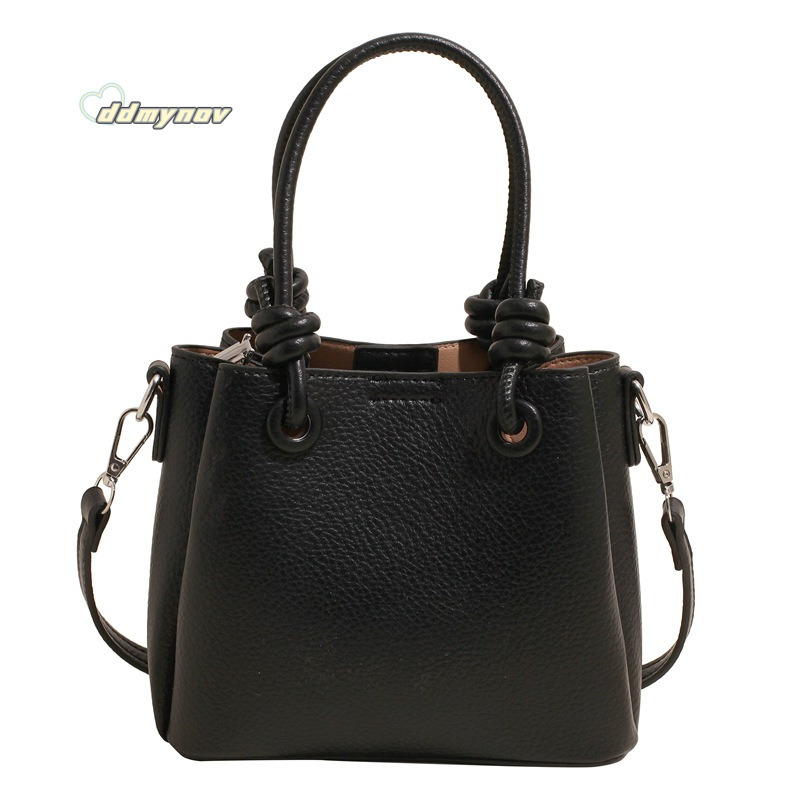 Bucket for Women 2025 Spring New Niche Lychee Handbag Simple Texture Versatile Shoulder Crossbody Bag Trendy ddmynov ddmynov