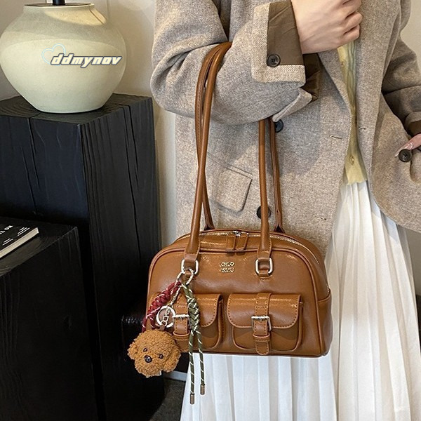 Underarm for Women Autumn Winter 2024 New Trendy Niche Handheld Bowling Ball Large Capacity Commuter Bag ddmynov ddmynov