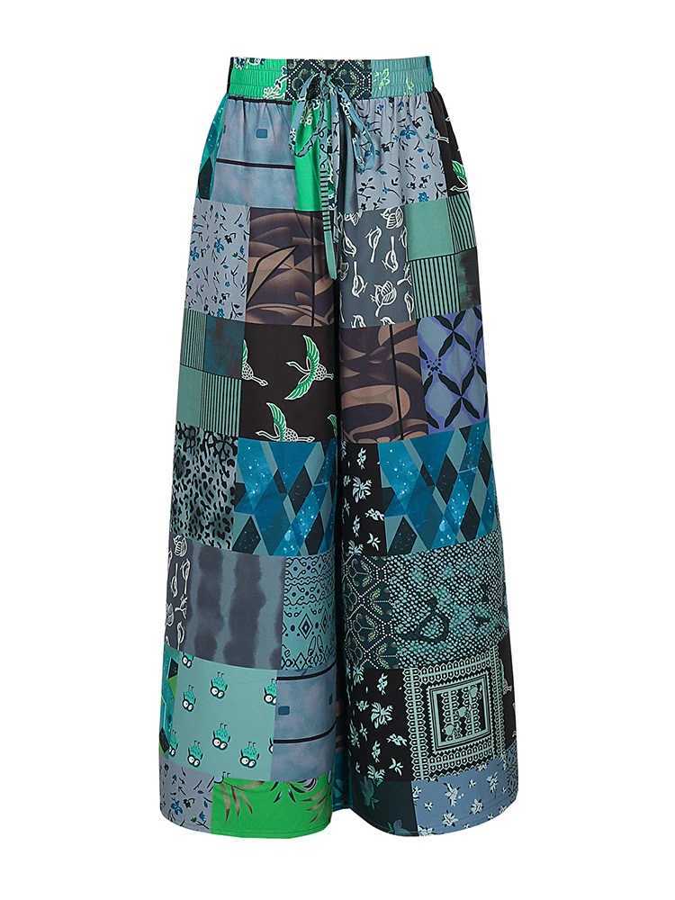 plus Size Boho Cotton Linen Pants for Women Summer Vintage Loose Wide Leg Trousers Streetwear Casual Elastic Waist Fe FashiXJ250616