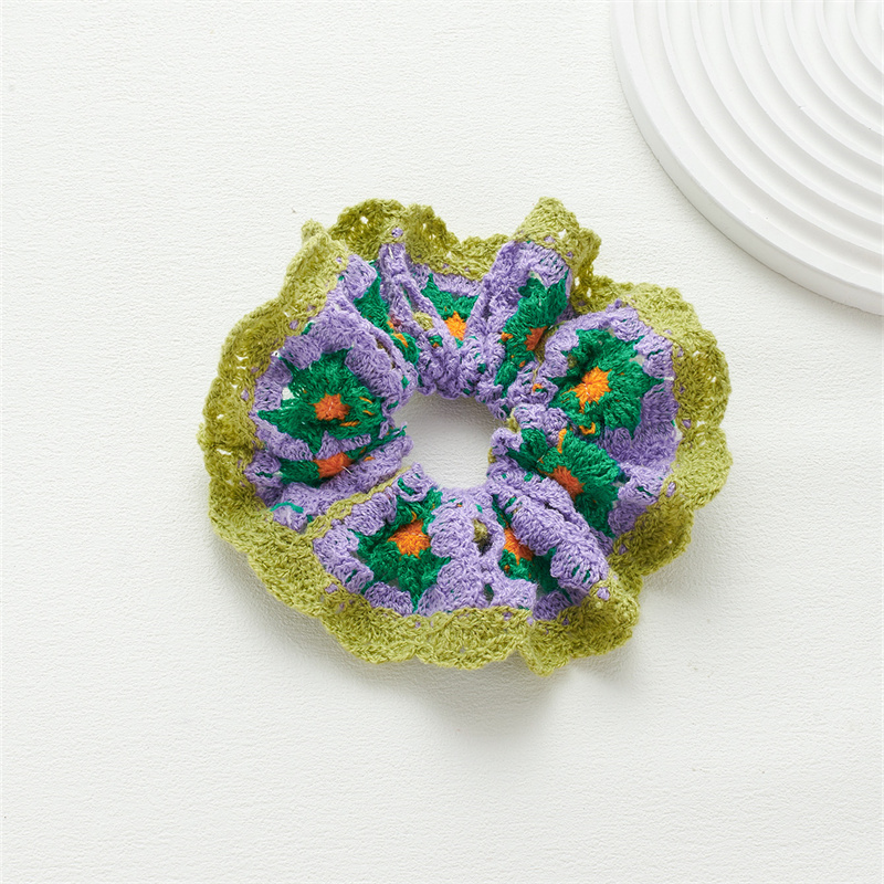 Handmade knitted large intestine circle advanced sense of rustic style pill hair accessories sweet ponytail head rope leather band hair accessories