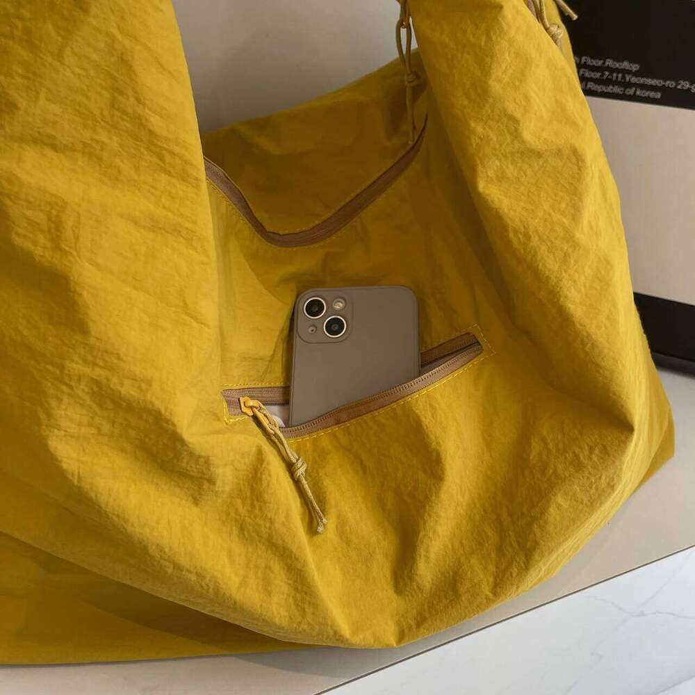 Large Oxford Hobos Women Solid Black Strong Cloth Shoulder Bags Korea Nylon Casual Totes Pastoral Lazy Style Handbags