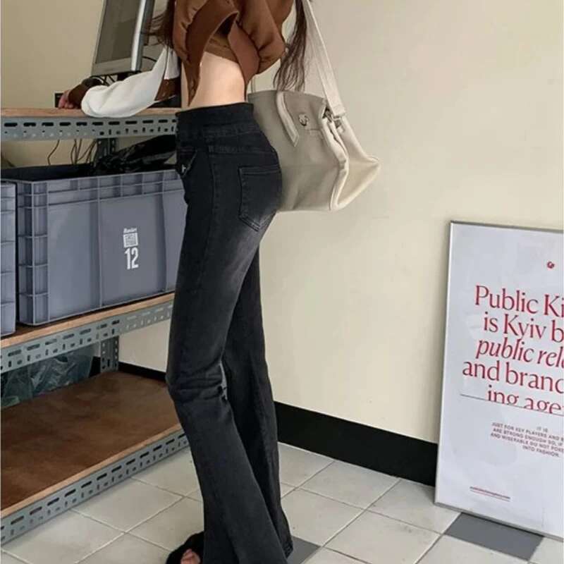 Woman Jeans Slim Fit High Waist Denim Pants for Women on Sale Unique Chic and Elegant Cheap Emo Retro Fashion Casual Trousers