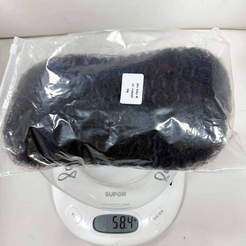 Afro Kinky Curly 1Pc/50g No Weft Brazilian Human Hair Remy Bulk Braiding Extensions NaturalHair for Dreadlocks Braids
