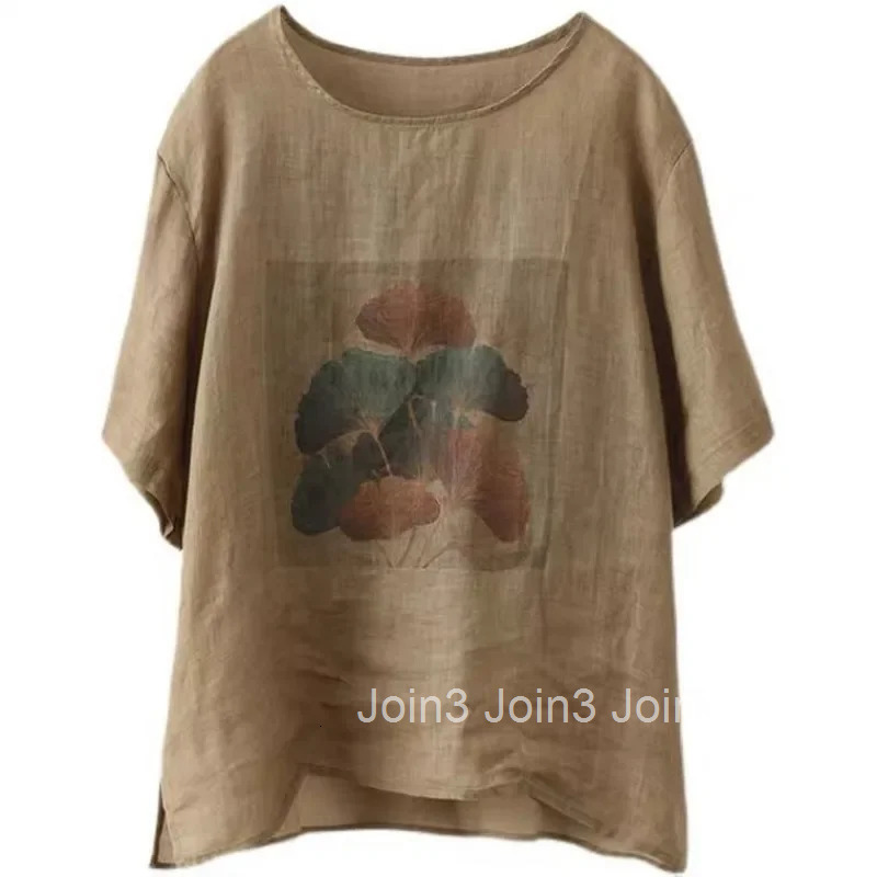 T Shirt For Women Short Sleeve Baggy Brown Anime Tops Woman Cotton Goth Yk2 Korean Clothing Trending Wholesale Clothes Kpop