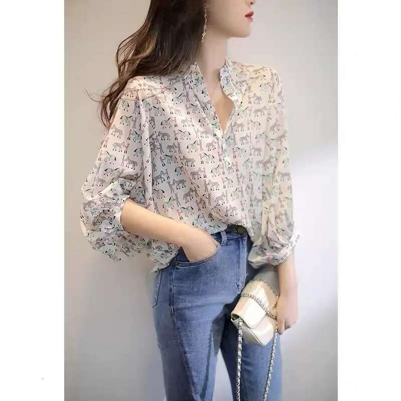 Formal Womens Shirt and Blouse Pattern White Office Outfits Dress Shirts Summer Half Sleeve Female Tops Wear To Work New 2024 M