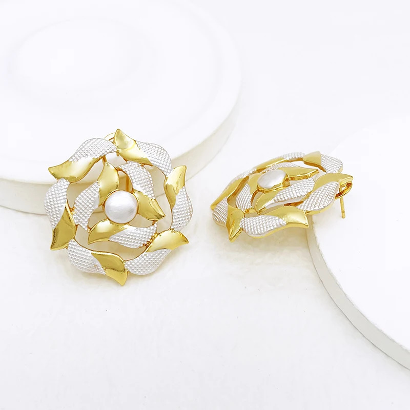 High Quality Jewelry Set For Women Gold Plated Necklace Earring Bracelet And Ring Dubai Nigeria Trending Wedding Party Gift 250609