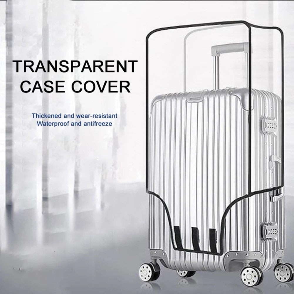 Suitcase Protective Cover Waterproof PVC Transparent Travel Luggage Protector for Wheeled 250615