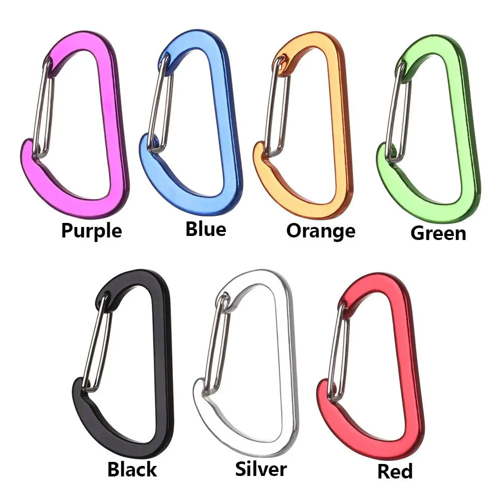 4pcs High quality Lock Buckle Hook Fishing Tool Climbing Snap Clip Carabiner DRing Keychain Outdoor Camping Keyring 250611