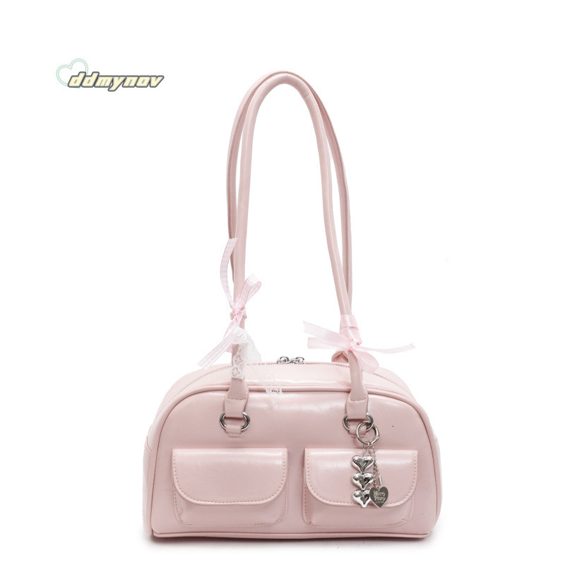 Spring Korean Niche Stylish Ribbon Shoulder for Women 2025 Yunzhen Same Style Versatile Commuter Underarm Boston Bag ddmynov ddmynov