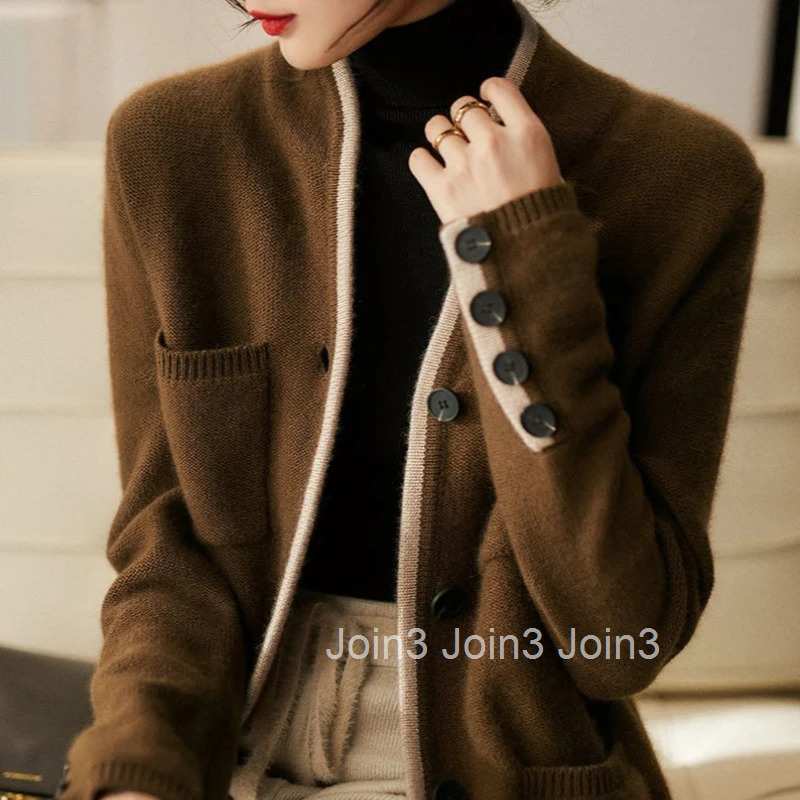 Loose New In Knitted Sweater Woman Coat Outerwear Cardigan for Women Korean Style Attractive Fashion 2025 Trending Y2k Casual