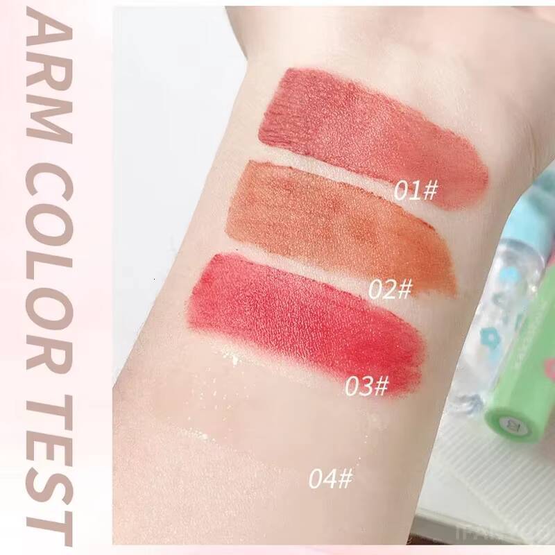 Cute Lipgloss Matte Velvet Gloss Long Lasting Waterproof Lipstick Moisturizing Lip Makeup tint Korean Cosmetics NEW happy