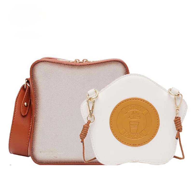 Fun Toast Design Crossbody Pu Leather Fashion Women Purses And Handbags Girl's Shoulder Female Clutch Bag New