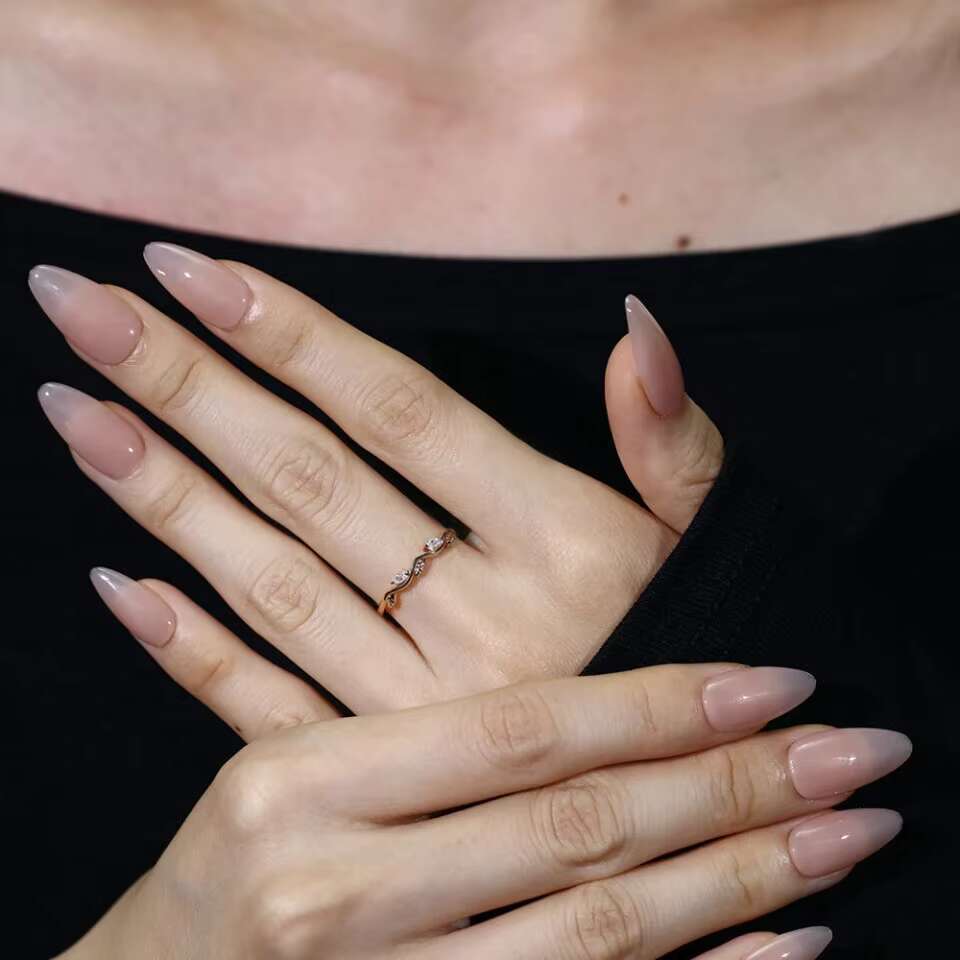 Luxury Fine Jewelry Wavy Marquise Moissanite Half Eternity Band for Wedding and Engagement Gifting Options