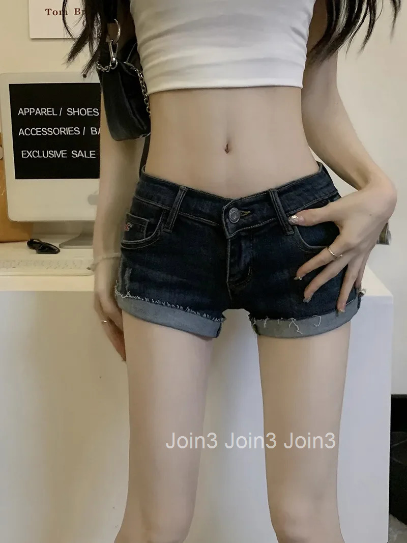 Outdoor Micro Mini Low Rise Waist Denim Shorts for Women Designer Y2k Harajuku Outfits Jorts Comfy XL Hot Short Jean Pants Woman