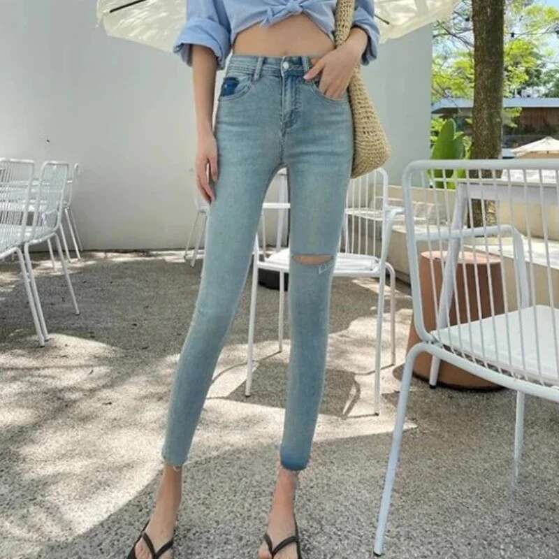Pipe Trousers Slim Fit Skinny Pencil Cowboy Pants for Woman Baggy Cheap Top Selling Good Quality Basics Z Womens Cropped Jeans