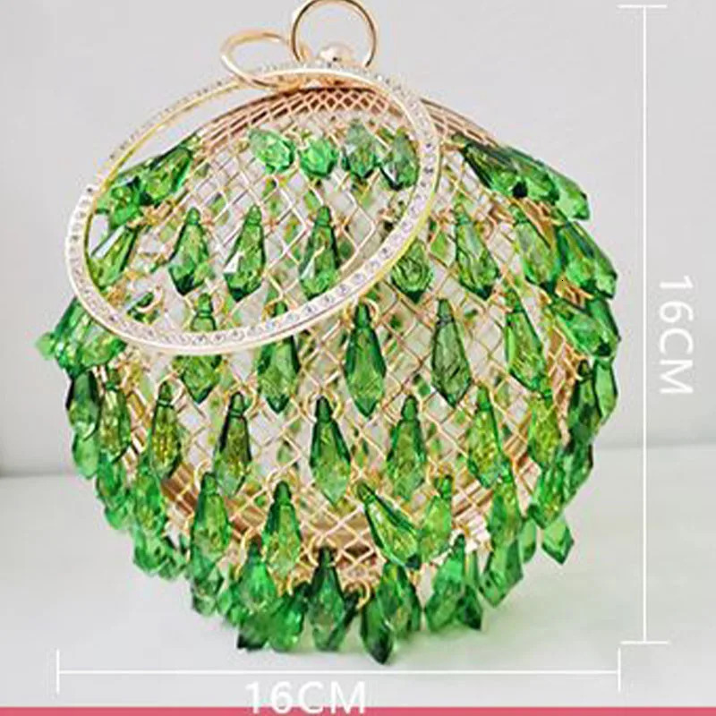 Teardrop Shape Acrylic Clutch Bag Transparent Hollow Evening Bags Women Ladies Birdcage Party Purse Handbags 250614