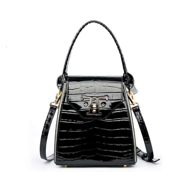 2025 Autumn New Genuine Leather Niche Design Cigarette Case Light Luxury High-end Crocodile Pattern Handbag Crossbody Bag for Women