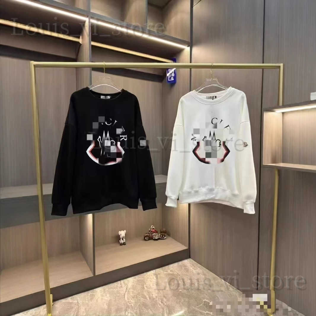 New autumn and winter hoodie for men and women mens long sleeved printed round neck pullover casual loose top versatile H250616